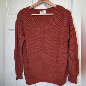Old Navy Chunky Knit Sweater- Size Sm Burnt Orange